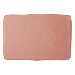 Trendy Coral & Gold Boho Arrows Badmat