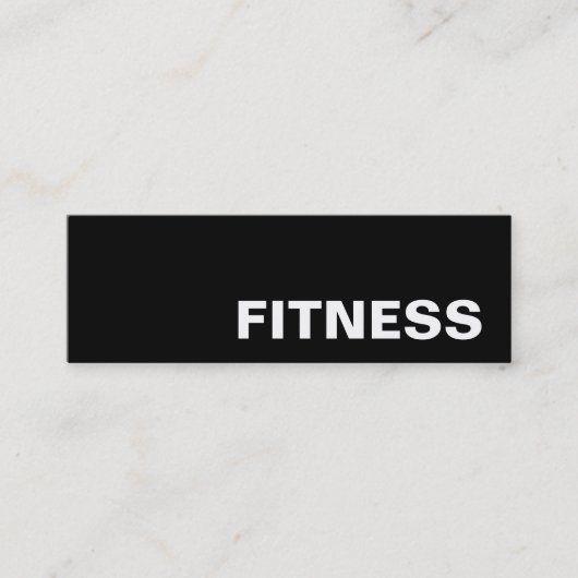 Trendy Creative Black Fitness Carte de visite (Devant)
