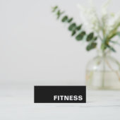Trendy Creative Black Fitness Carte de visite (Debout devant)