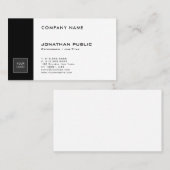 Trendy Creative Black White, stijlvol Logo design Visitekaartje (Voorkant / Achterkant)