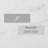 Trendy Creative Design Monogram Minimalist Plain Mini Visitekaartje (Voorkant / Achterkant)