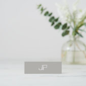 Trendy Creative Design Monogram Minimalist Plain Mini Visitekaartje (Staand voorkant)