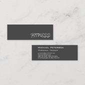 Trendy Creative Gray Fitness Carte de visite sport (Devant / Derrière)