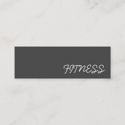 Trendy Creative Gray Fitness Carte de visite sport (Devant)