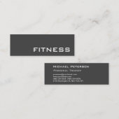 Trendy Creative Gray Fitness Carte de visite sport (Devant / Derrière)
