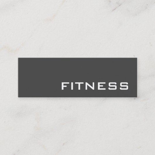 Trendy Creative Gray Fitness Carte de visite sport (Devant)