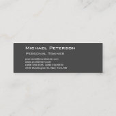 Trendy Creative Gray Fitness Carte de visite sport (Dos)