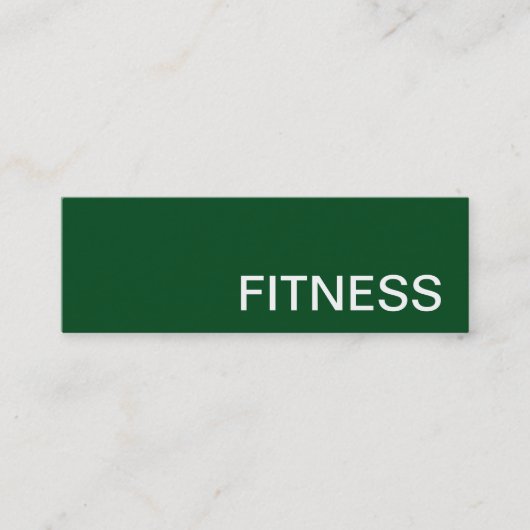 Trendy Creative Green Fitness Carte de visite (Devant)