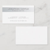 Trendy Creative Minimalistical Silver Modern Desig Visitekaartje (Voorkant / Achterkant)