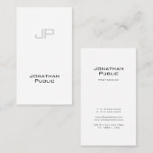 Trendy Creative Monogram Slank Luxe Design Visitekaartje (Voorkant / Achterkant)