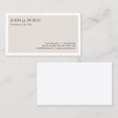 Trendy Creative Plain Modern Minimalistisch Design Visitekaartje (Voorkant / Achterkant)