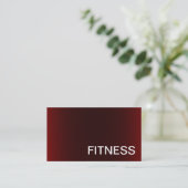 Trendy Creative Red Fitness Sport Carte de visite (Debout devant)