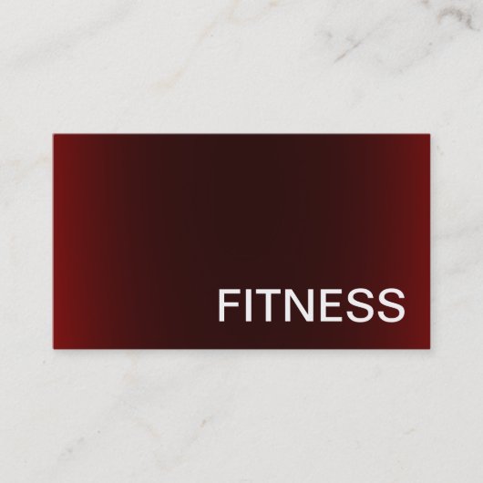 Trendy Creative Red Fitness Sport Carte de visite (Devant)