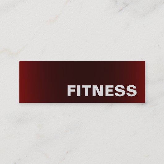 Trendy Creative Red Fitness Sport Carte de visite (Devant)