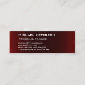 Trendy Creative Red Fitness Sport Carte de visite (Dos)