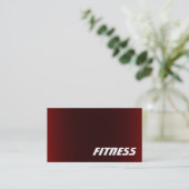 Trendy Creative Red Fitness Sport Carte de visite (Debout devant)