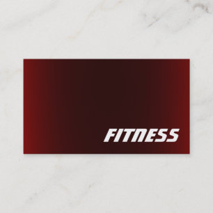 Trendy Creative Red Fitness Sport Carte de visite