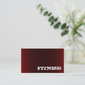 Trendy Creative Red Fitness Sport Carte de visite (Debout devant)