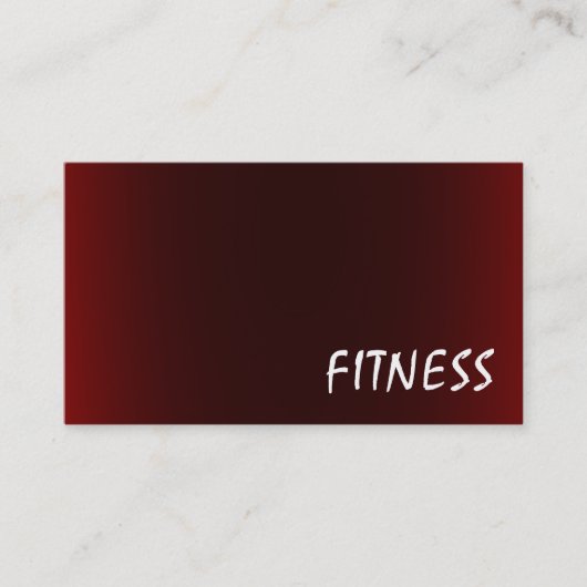 Trendy Creative Red Fitness Sport Carte de visite (Devant)