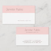 Trendy Creative Simple Blush Pink Plain Visitekaartje (Voorkant / Achterkant)