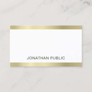 Trendy Creative Simple Plain Gold Kijk Luxe Visitekaartje