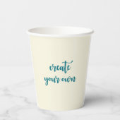 Trendy Creëer Uw eigen gepersonaliseerde Afbeeldin Papieren Bekers (Achterkant)