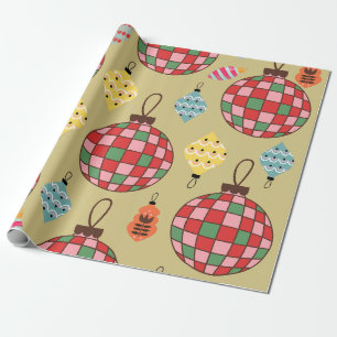 Trendy cultuur Kerst ornament patroon  Cadeaupapier