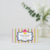 Trendy Cupcake Bakery Visitekaartje (Staand voorkant)