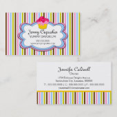 Trendy Cupcake Visitekaartjes (Voorkant / Achterkant)