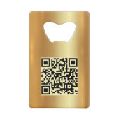 Trendy Custom Business Logo QR Code Url Faux Gold (Dos)