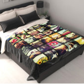 Trendy custom Insta foto mozaïek collage grid Fleece Deken