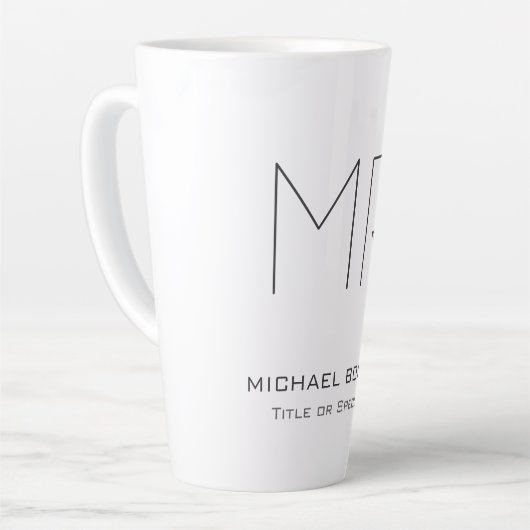 Trendy custom maakte modern minimalistisch latte mok (Linkerhoek)