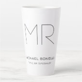 Trendy custom maakte modern minimalistisch latte mok (Voorkant)