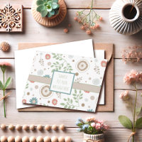 Trendy Custom Moderne Inspirivity Floral Notecard