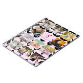 Trendy Custom Name Monogram 11 Photos Collage Notitieboek (Linkerzijde)