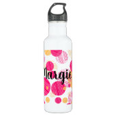 Trendy Custom Pink-Dot patroon Waterfles (Voorkant)