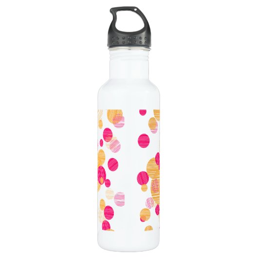 Trendy Custom Pink-Dot patroon Waterfles (Achterkant)