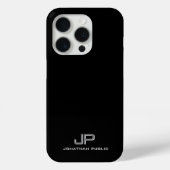 Trendy Custom Sjabloon Monogram Zwart-wit Case-Mate iPhone Case (Achterkant)
