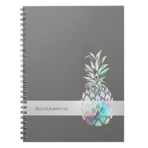 Trendy Cute Ananas,Streep -Persoonlijk Notitieboek