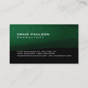 Trendy Cute Black Green Pattern Chic Visitekaartje