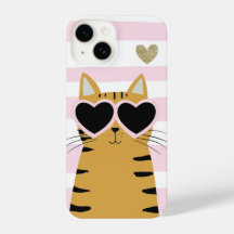 Trendy Cute Cat with Heart Shades – Perfect Gift