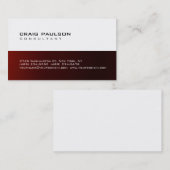 Trendy Cute Chic Dark Red Carte de visite (Devant / Derrière)