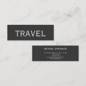 Trendy Cute Chic Plain Travel Agent Carte de visit (Devant / Derrière)