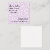 Trendy Cute Feline Cat thème Carte de visite (Devant / Derrière)