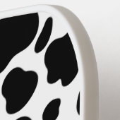 Trendy Cute Fun Zwart & Wit Koeienpatroon Custom Pickleball Paddle (Links Detail)