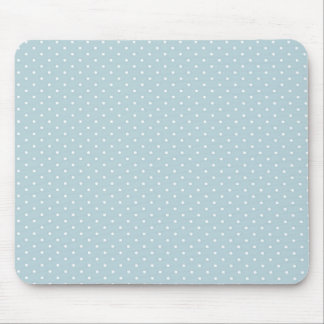 Trendy Cute Girly Blue Polka Dots Pattern Muismat