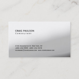 Trendy Cute Gray White Chic Visitekaartje