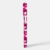 Trendy Cute Hot Pink Digital Camo Pattern Monogram Case-Mate iPhone Case (Achterkant / Links)