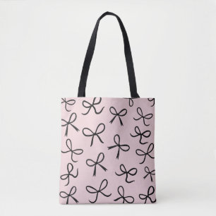 Trendy Cute Kleine Zwarte Strikken Roze Draagtas