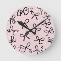 Trendy Cute Kleine Zwarte Strikken Roze